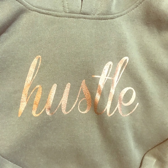 Hustle crop hoodie sweatshirt - Picture 1 of 2
